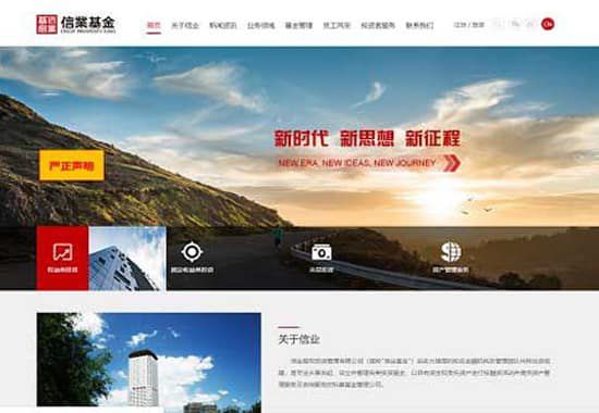  信嶪基金公司官网网站制作案例